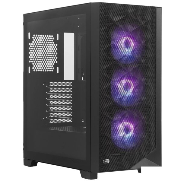 Корпус PcCooler C3D510 BK ARGB черный без БП ATX 5x120mm 5x140mm 2xUSB3.0 audio bott PSU