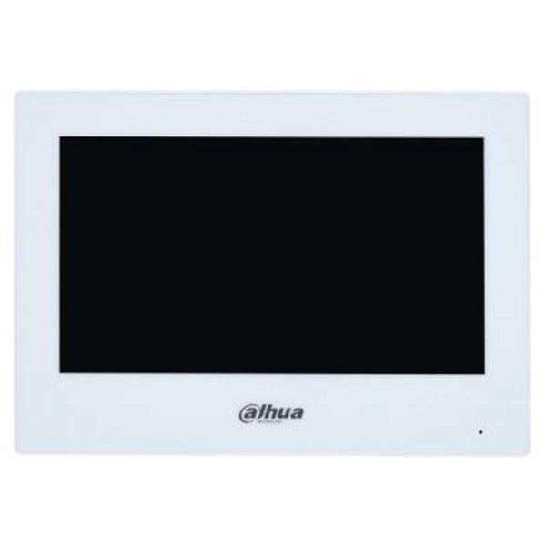 DAHUA DHI-VTH2621GW-WP Видеодомофон IP 7 дюймовый с WiFi 2.4ГГц, белый, ёмкостной сенсорный экран, питание DC 12В/PoE