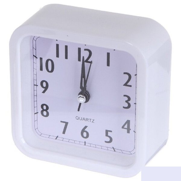 Perfeo Quartz часы-будильник "PF-TC-019", квадратные 10*10 см, белые