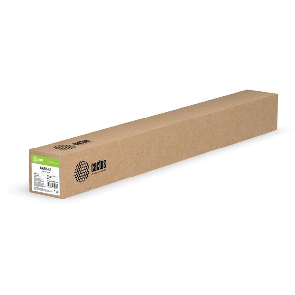Калька Cactus CS-LFPTR80-914175 A0+ 914мм-175м/80г/м2 универсальная втулка:76.2мм (3")