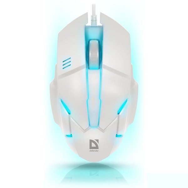 Defender Host MB-982 [52983] { Проводная оптическая мышь, 7 цветов,1000 dpi, белый  }