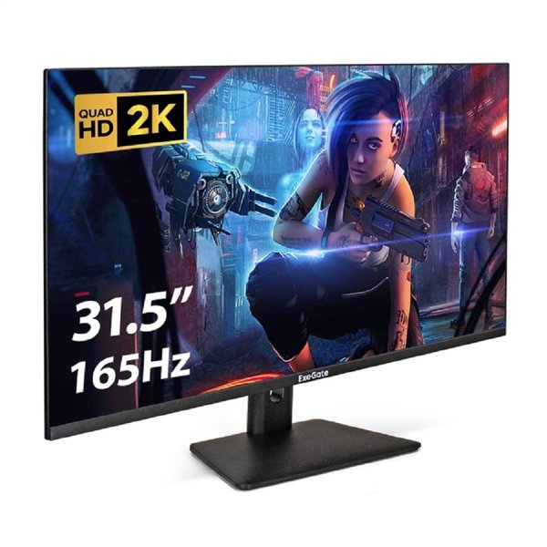 LCD ExeGate 31.5" EG3207T Combat {IPS 2560x1440@165Hz 1ms 300cd 1000:1 178/178 2xHDMI2.0 DisplayPort USB speakers VESA} [EX299472RUS]