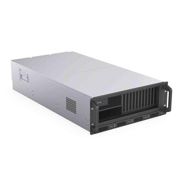 Procase G4-485-10D31-4NVME-R Корпус 4U Rack GPU case, 10 GPU PCIE 4.0 (31slot) 4 NVME hotswap HDD 4*MiniSAS HD(8643), черный, плата блока питания 4+1 CRPS (без модулей), до 3200вт/модуль, глубина 850м