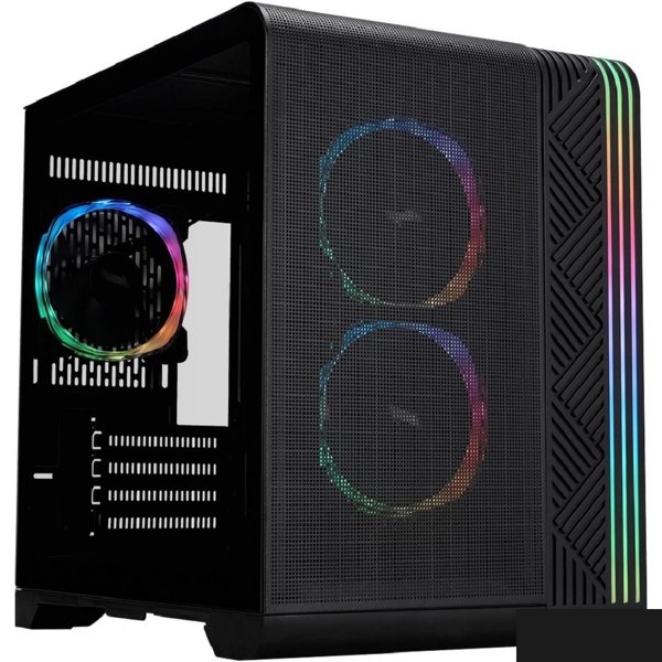 1STPLAYER VT5 ARGB Black / mATX / 3x120mm ARGB fans / VT5-BK-3FS7