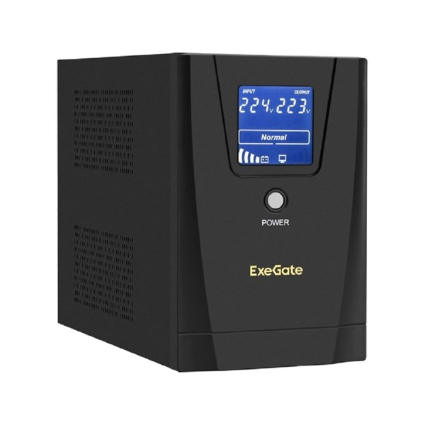 Exegate EP285501RUS ИБП ExeGate SpecialPro Smart LLB-1500.LCD.AVR.C13.RJ <1500VA/950W, LCD, AVR, 6*IEC-C13, RJ45/11, Black>