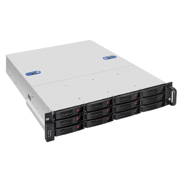 Exegate EX293179RUS Серверный корпус ExeGate Pro 2U550-HS12 <RM 19", высота 2U, глубина 550, БП 1U-1000ADS, 12xHotSwap, USB>