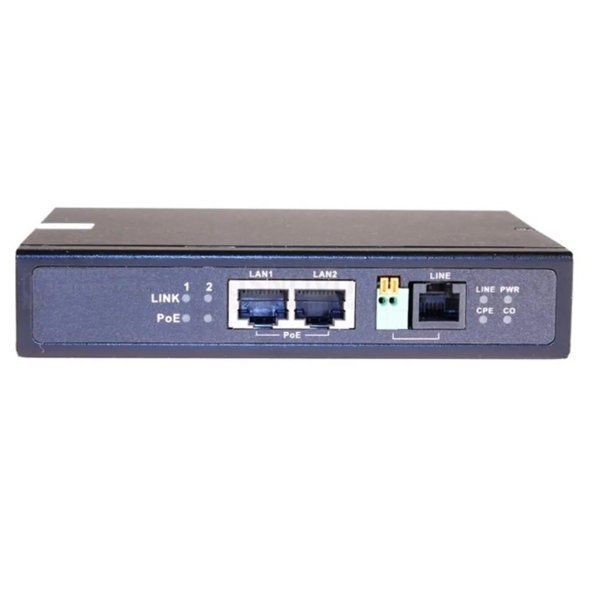 TR-IP2PoE Удлинитель Ethernet (VDSL) на 2 порта до 3000м с функцией PoE.