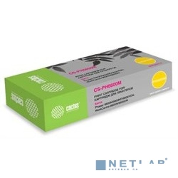 Картридж лазерный Cactus 106R02234 CS-PH6600М пурпурный бар.в компл. (6000стр.) для Xerox Phaser 6600 /WorkCentre 6605