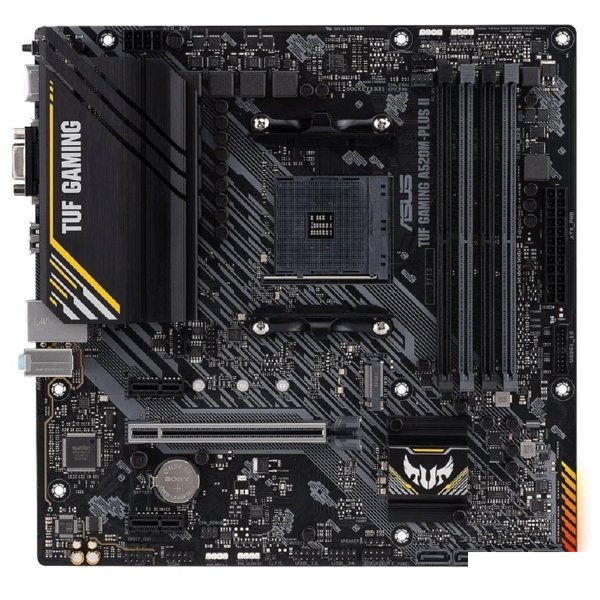 ASUS TUF GAMING A520M-PLUS II Soc-AM4 AMD A520 4xDDR4 mATX AC`97 8ch(7.1) GbLAN RAID+VGA+HDMI+DP