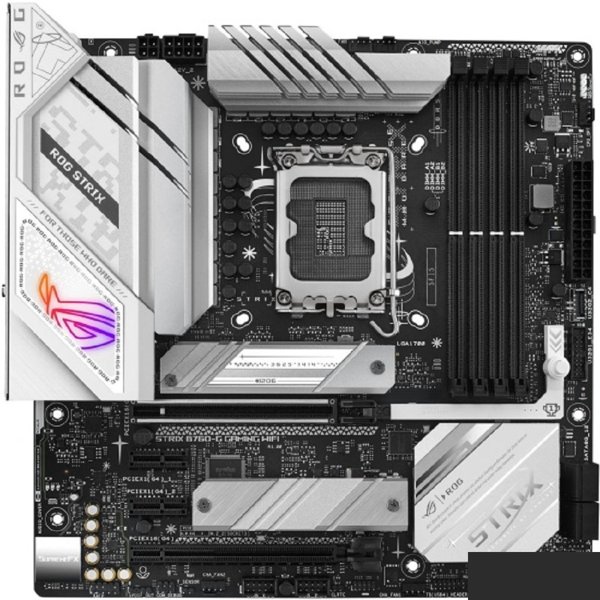 ASUS ROG STRIX B760-G GAMING WIFI (Socket 1700, ATX, 4xDDR5(192GB), DP/HDMI, 1xPCIe 5.0x16/1xPCIe 4.0x16/2xPCIe 4.0, 1xLAN (2.5GbE), Wi-Fi 6E, BT, 4xSATA 6Gb/s, 2xM.2, 2xType-С, 3xUSB 3.2, 4xUSB 2.0)
