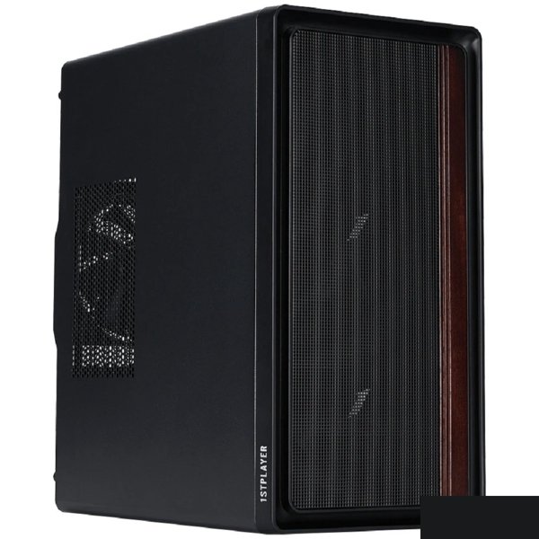 1STPLAYER Корпус WD1 Black / mATX / 3x120mm fans / WD1-BK-3F