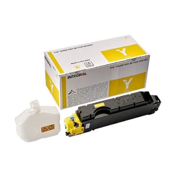 Тонер-картридж Integral TK-5270Y с чипом для KyoceraEcosys M6230cidn, M6630cidn, P6230cdn желтый используется как TK 5270Y (Европейская версия) (+ бункер для тонера, с чипом). Ресурс 6,000 страниц. В