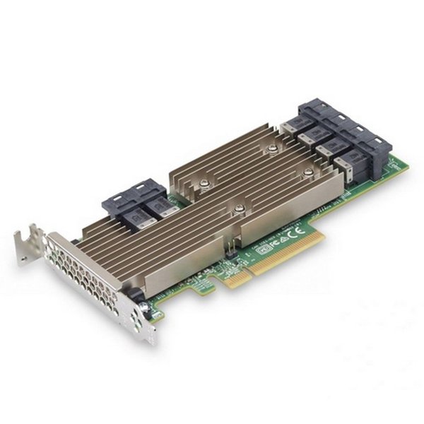 HBA-адаптер Broadcom 9305-24i SGL (05-25699-00 / 03-25699-02007) PCIe 3.0 x8 LP, SAS/SATA 12G HBA, 24port(6*int SFF8643), 3224 IOC