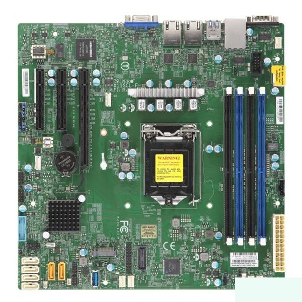 Supermicro MBD-X11SCL-F-O RTL {1xLGA 1151, Intel C242, 4xDDR4, 2x1GbE LAN, 6xSATA3 (6Gbps) RAID 0,1,5,10, 6xUSB 2.0 + 5xUSB 3.1 Gen1, 1xVGA, 2 COM, 1xPCI-E 3.0 x16 + 2xPCI-E 3.0 x8, Micro-ATX} RTL