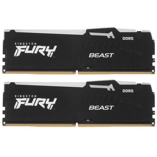Kingston DDR5 UDIMM 16GB 6000MT/s CL30 DIMM (Kit of 2) FURY Beast RGB EXPO KF560C30BBEAK2-16