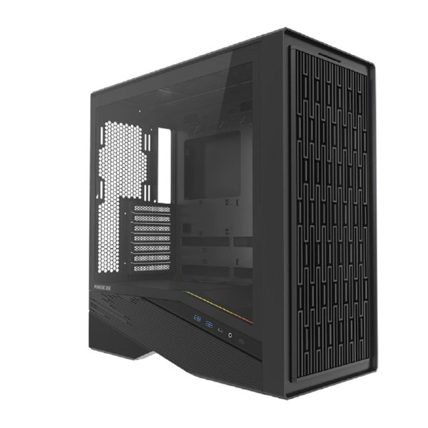 Powercase Корпус Intro, TG, Type-C, W/O Fans, чёрный, ATX  (CJ235IB-F0)