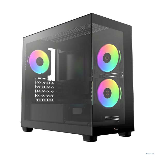 Case Ocypus Gamma C52 BK ARGB  mATX / win / black / 3 ARGB fans / no PSU / Tempered Glass