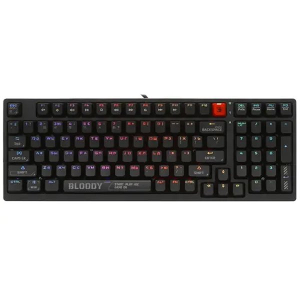 Клавиатура проводная A4Tech Bloody S98 black (механическая, USB, for gamer, LED) (S98 BLACK)
