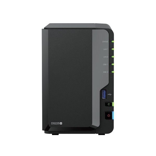 Synology DS225+ СХД настольное исполнение 2BAY NO HDD (repl. DS224+)) вилка UK/HK 3-pin