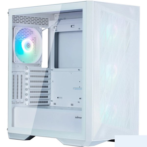 Корпус ZALMAN Z9 Iceberg MS, EATX, WHITE, WINDOW, 4x3.5", 5x2.5", 2xUSB2.0, 2xUSB3.0, 1xUSB 3.1 Gen2 Type-C, FRONT 3x140mm ARGB, REAR 1x140mm ARGB