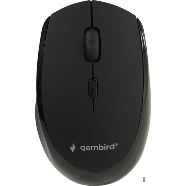 Gembird MUSW-354 {Мышь беспроводная, черный, бесш.клик, soft touch,3кн.+колесо-кнопка, 2400DPI, 2,4ГГц}