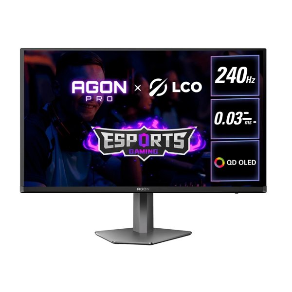 LCD AOC 26.5" AG276QZD2 черный {QD-OLED 2560x1440 280Hz 0.03ms 1000cd 2xHDMI 2xDisplayPort 2xUSB3.2 Speakers HAS Internal Vesa}