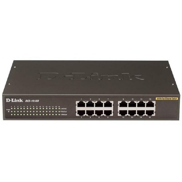 D-Link DES-1016D/H1A Неуправляемый коммутатор с 16 портами 10/100Base-TX
