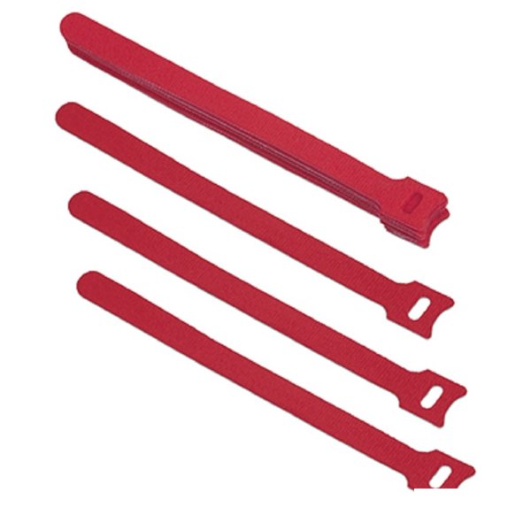 Cabeus CLAMP-180-RD Хомут для кабеля, липучка с мягкой застежкой, 180x14 мм, красный (10 шт.)