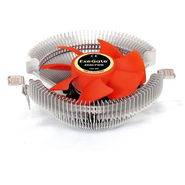 Exegate EX286145RUS Кулер ExeGate EE80-PWM (Al, LGA775/1150/1151/1155/1156/1200/1700/AM2/AM2+/AM3/AM3+/AM4/FM1/FM2/754/9, TDP 65W, Fan 80mm, PWM, 800-2400RPM, Hydro bearing, 4pin, 11-24db, 205г, с те