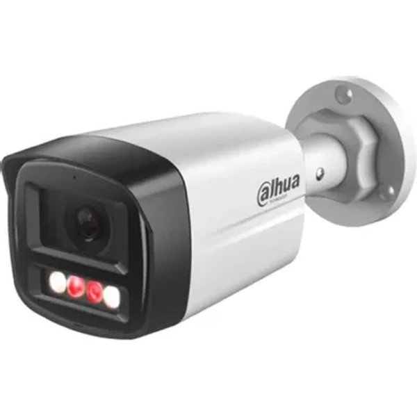 DAHUA DH-IPC-HFW1439TL1P-A-IL-0280B Уличная цилиндрическая IP-видеокамера SmartDualLight 4Мп, 1/2.9” CMOS, объектив 2.8мм, обнаружение людей, микрофон, ИК 30м, LED 20м, IP67, металл/пластик
