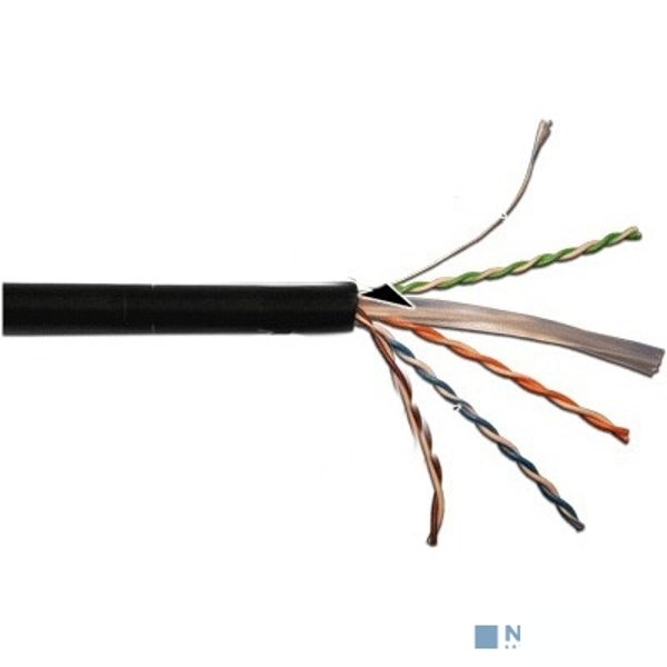 Кабель информационный Lanmaster LAN-6EUTP-OUT кат.6 U/UTP не экранированный 4X2X23AWG PE 305м черный