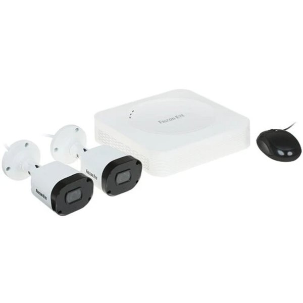 Falcon Eye FE-104MHD KIT Light SMART Комплект видеонаблюдения 4-х канальный гибридный {(AHD,TVI,CVI,IP,CVBS) регистратор; Видеовыходы: VGA;HDMI; Видеовходы: 4xBNC}