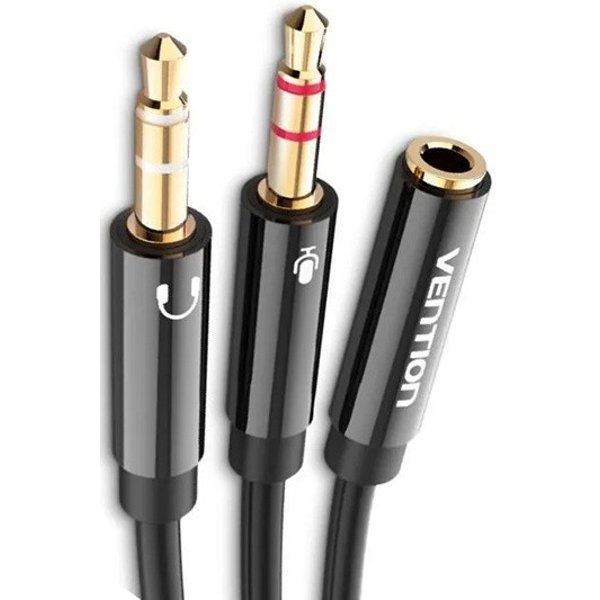 Переходник-разветвитель Vention гибкий Jack 3.5 mm F 4 pin (BHDBY)