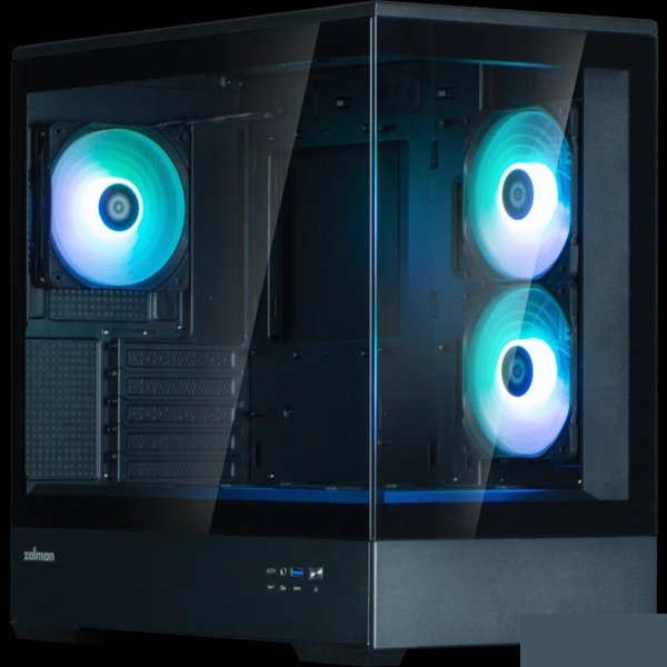 Корпус для ПК Zalman P30 Black V2 mATX Mini Tower PC Case, ARGB Fanx3