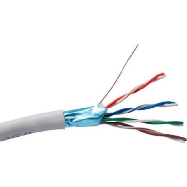 ExeGate EX190970RUS Special FUTP4-C5e-CCA-S24-IN-PVC-GY-305 FTP 4 пары кат.5e CCA, 0.5мм (24AWG), экран, 305м, серый, PVC