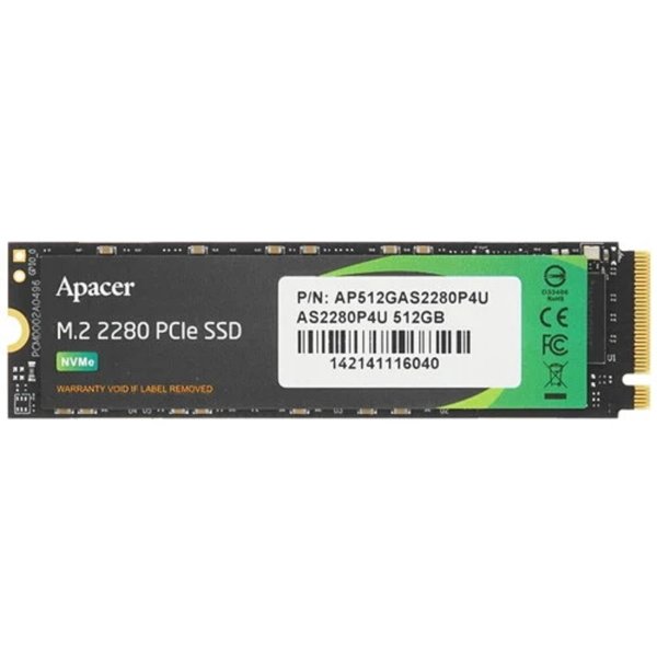 M.2 2280 512GB Apacer AS2280P4U Client SSD AP512GAS2280P4U-1 PCIe Gen3x4 with NVMe