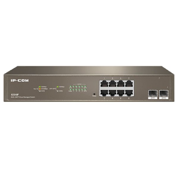 IP-COM G3310F Коммутатор Управляемый 8x10/100/1000Base-T+ 2x1000Base-X SFP