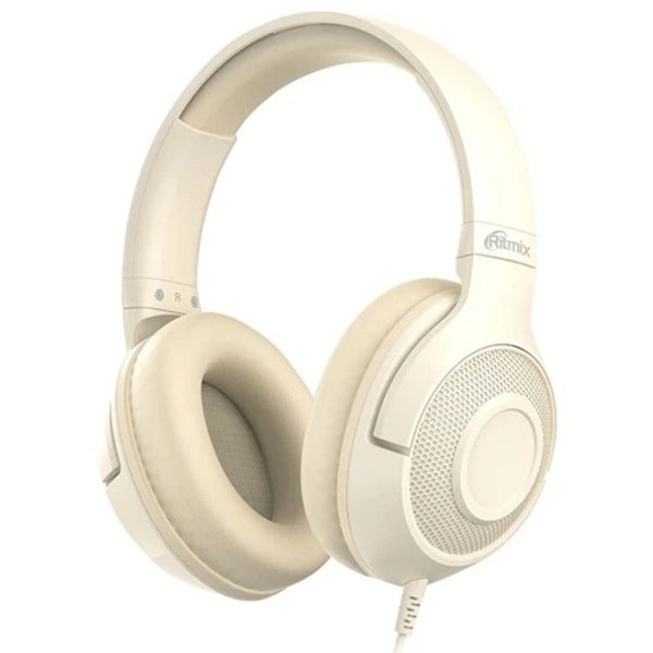 RITMIX RH-544TV Beige {Наушники. 40 мм, 20-20000 Гц, 32 Ом, 99 дБ ± 3 дБ, 5 м, пластик}