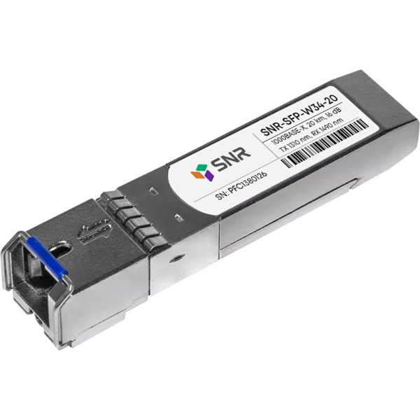 SNR SNR-SFP-W34-20 Модуль SFP WDM, дальность до  20км (12dB), 1310/1490nm