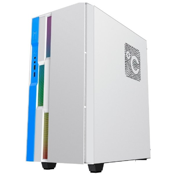 GameMax Корпус Brufen C3 WB без БП, MidiT, ATX, Бело-гол, Зак. стекл., USB 3.0, 1*120; 1*140мм вент.