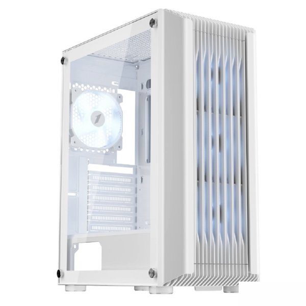 1STPLAYER BULLET HUNTER H6 ARGB White / ATX / 4x120mm ARGB fans / H6-WH-4F7-W