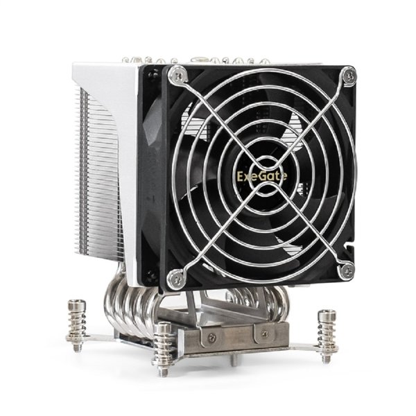 Exegate EX293433RUS Кулер ExeGate ESNK-P0050AP4.PWM.4U.2011.Cu (Al+Cu, 4U, 5 тепл. трубок, LGA2011/2066, TDP 165W, Fan 80mm, PWM, 1900-3800RPM, 2 ball bearing, 4pin, 44db, 650г, на винтах, с термопаст
