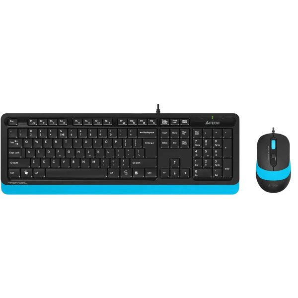 Клавиатура + мышь A4Tech Fstyler F1010 клав:черный/синий мышь:черный/синий USB Multimedia [1147546]