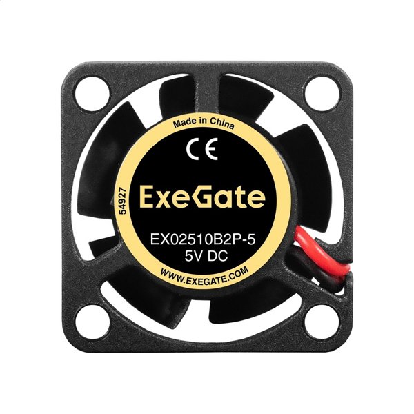 Exegate EX295189RUS Вентилятор 5В DC ExeGate EX02510B2P-5 (25x25x10 мм, 2-Ball (двойной шарикоподшипник), 2pin, 10500RPM, 22.5dBA)