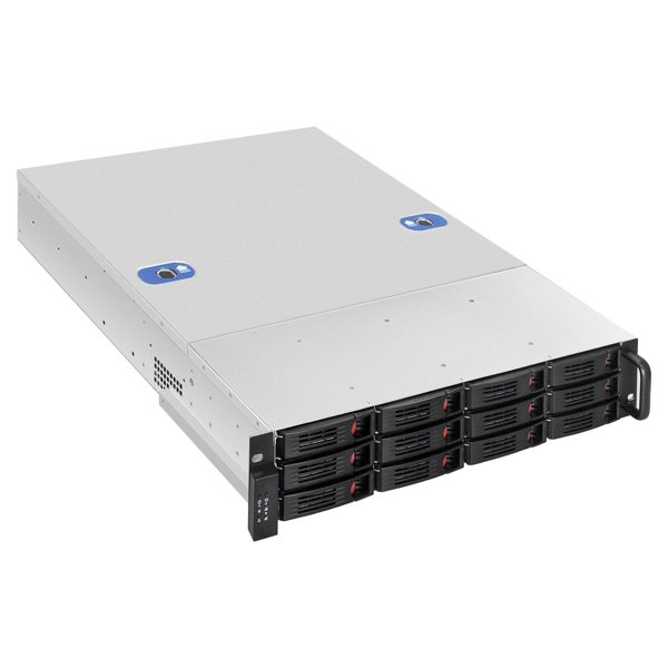 Exegate EX294278RUS Серверная платформа ExeGate Pro 2U660-HS12 <RM 19", высота 2U, глубина 660, Redundant БП 2x1200W, 12xHotSwap>