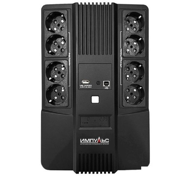 Импульс ИБП МАСТЕР 1000 {1000ВА/600Вт, LED, USB, RJ11/RJ45, SCHUKOx8} {MT10201}