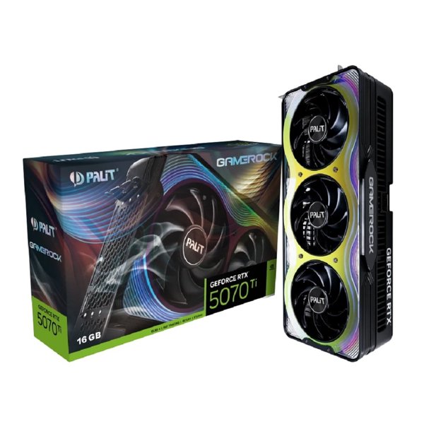 Видеокарта Palit RTX5070Ti GAMEROCK 16GB GDDR7 256bit 3xDP HDMI 3FAN RTL