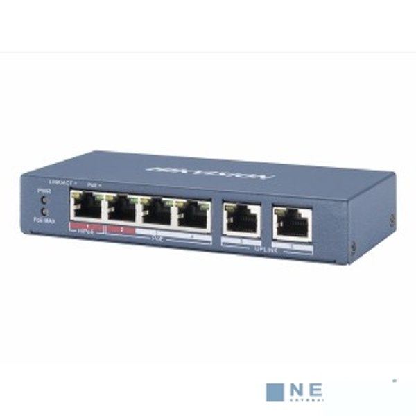 HIKVISION DS-3E0106HP-E 4 RJ45 100M PoE с грозозащитой 6кВ