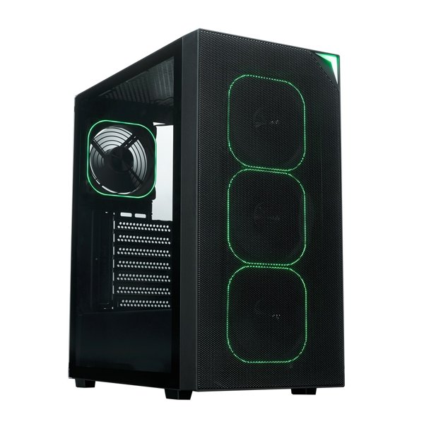Корпус XASTRA  A408 4ARGB Black ATX/Mesh/Screwless full-size TG / 4x120mm ARGB PWM FG fans/ A408-4FG12A