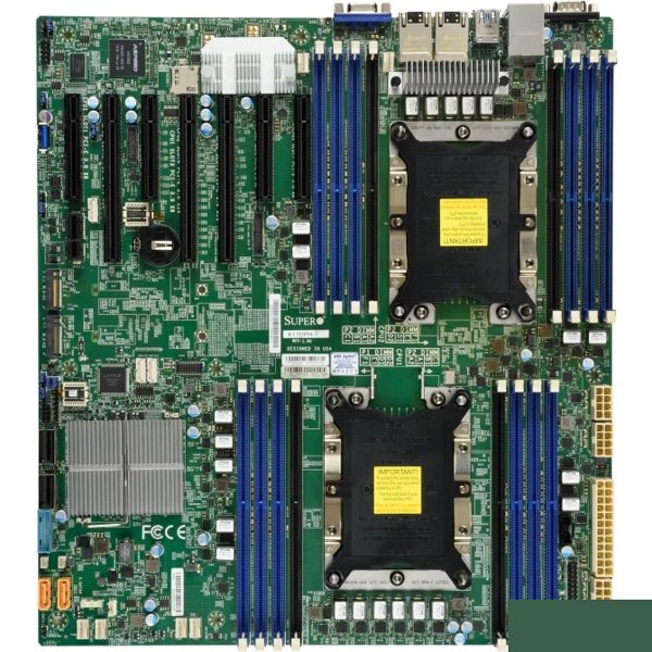 Supermicro MBD-X11DPH-T-B OEM E-ATX LGA 3647 Up to 2TB 3DS ECC RDIMM DDR4-2666MHz Up to 2TB 3DS ECC LRDIMM in 16 DIMM slots 10 SATA3 7 USB 3.0 ports 1 VGA port